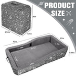 JOYWOO Toddler Floor Bed, Toddler Travel Bed for 3-6, Foldable Portable Toddler Bed for Home/Playing/Nap/Hotel, Kids Floor Bed with Washable Cloth Cover, Toddler Cots for Kids Sleeping, Charcoal