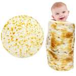 Tortilla Baby Burritos Swaddle Blanket - Taco Flannel Wrap Blanket, 285 GSM Soft, Funny Gifts for Baby Shower, Boy or Girl, 0-3, 6, 9 Months