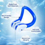 18 Packs Swimming Nose Clip Ear Plugs,Reusable Silicone Nose Plugs with Ear Plugs for Adults and Kids, Multi-Layer Waterproofing,Multi-Color,for Pool,Diving,with Storage Box