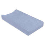 Babyletto 100% Quilted Organic Cotton Changing Pad Cover, GOTS-Certified, Fitted 360°, Ultra-Soft and Breathable Muslin - Dewdrop Blue