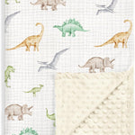 Bow Baby Blankets for Girls, Soft Nursery Minky Blankets with Muslin and Dotted Fleece Back 30x40 inches, Receiving Bed Quilt for Newborn, Infants, Toddlers