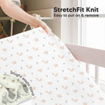 KeaBabies 2-Pack Baby Crib Sheets for Boys, Girls - 52x28 Viscose Derived from Bamboo Toddler Bed Sheets Neutral, Fitted Crib Mattress Cover for Standard Baby Bedding, Soft & Cozy(Nibbles/Bruce)