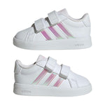 adidas Unisex-Baby Grand Court 3.0 Cf I, White/Iridescent/White, 6