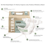 Terra Diapers Size 6: 85% Plant-Based Diapers, Ultra-Soft & Chemical-Free for Sensitive Skin, Superior Absorbency for Day or Nighttime Diapers, Designed for Toddlers 35+ Pounds, 14 Count