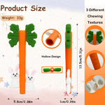 Easter Baby Teething Toys Silicone Carrot Rabbit Hollow Teething Tubes -Sensory Chew Toys Over 3 Months - Teether Straws for Teething Relief -BPA Free Infant Toys Baby Shower Gifts Baby Essentials (1)