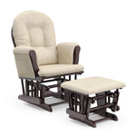 Storkcraft Premium Hoop Glider & Ottoman (Natural/Beige) — GREENGUARD Gold Certified Nursery Glider, Solid Wood Craftsmanship, Smooth-Gliding Nursery Chair and Ottoman, Award-Winning