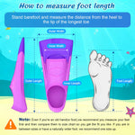 Gintenco Swim Fins, Kids Swim Training Fins for Lap Swimming, Travel Size Flippers with Mesh Bag, Silicone Swimming Fins for Kids Teens Adults Women Men