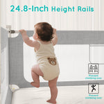 Updated King Size Bed Rail for Toddlers: 3-Side Protection Bedrail with Headbroad for King Bed - Extral Tall Adjustable Child Safety Side Railing Guards for Infants Kids Child(78.7x78.7X 74.8”)