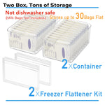 Ugotfeels Breastmilk Storage Container with Freezer Flattener Kit, Large Capacity Organizer Bins for Flattening Milk Bags, Save Refrigerator Space (2 Pack)