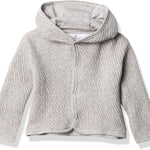 HonestBaby Matelasse Snap-Front Hoodie 100% Organic Cotton Infant Baby Boys, Girls