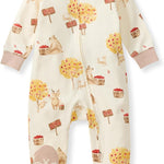 Burt's Bees Baby Baby Girls Pajamas, Zip Front Non-Slip Footed Sleeper Pjs, 100% Organic Cotton