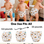 ALVABABY Baby Cloth Diapers 6 Pack with 12 Inserts Cloth Diaper Covers Adjustable Washable Reusable for Baby Girls and Boys 6DM134A