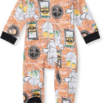 Burt's Bees Baby Baby Girls Pajamas, Zip Front Non-Slip Footed Sleeper Pjs, 100% Organic Cotton