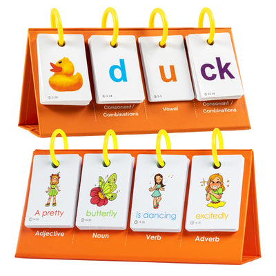 Alened Phonics Flash Cards Sentence Building for Kids, Learn to Read Sight Words Phonics Flashcads, Special Education Homeschool Classroom Supplies