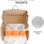 CEI-CEI Neoprene Diaper Bag Backpack Large Newborn Baby Maternity Bags Waterproof Travel Backpack for Mom Dad with Insulated Pockets,Changing Pad