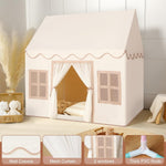 Kids Play Tent Indoor: with Mat, Tassel Garland, Star Lights - Toddler Girl Tent Indoor Playhouse for Toddlers Kids Toys for Boy Girl Birthday Gift