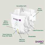 Bambo Nature Hypoallergenic Baby Diapers, Eco-Labeled Diapers, Enhanced Leakage Protection, Totally Chlorine-Free, Skin Friendly, and Super Absorbent - Size 5 (44 Count)