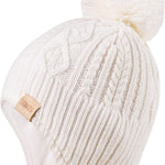 Baby Beanie Hat, Winter Warm Knit Cap and Scarf Set with Pom Pom for Girls, Toddler Winter Hat(0-36months)
