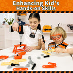 KidBloom Toddler Tool Set, Kids Tool Set with Toy Drill, Tools for Kids with Tool Box and Vest, Toys for 3 Year Old Boys