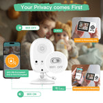 Simyke 1080p Smart 2Camera Video BabyMonitor,Wifi On/Off Switch,2.8" inch Display or WiFi Remote Access,NightVision,1500ft Long Range,2-Way Talk,Sound Alert,Temperature Sensor,Lullabies Feeding Remind