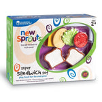 Learning Resources New Sprouts Super Sandwich Set - 29 Pieces, Ages 18+ Months, Pretend Play Food Set, Toddler Picnic and Kitchen Toys