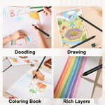 FUAOIS Stocking Stuffers for Kids Teens, 16 Rainbow Kids' Drawing Pencils, Art Supplies for Kid 4-12 Year Old
