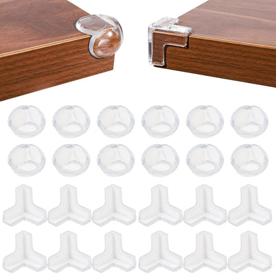 24 Pack Corner Guards Corner Protectors for Baby，Table Corner Protectors for Baby，Furniture Guards，Baby Proof Corner Protectors to Cover Sharp Furniture