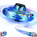 Vantexi Drone for Kids Flying Toys,2026 Upgrade LED Fidget Spinner, Hand Operated Fidget Flying Spinner Toy for Indoor Outdoor,Christmas Birthday Gifts for 6 7 8 9 + Year Old Boys Girls(Blue,ABS)