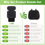 Siivton Car Seat Protector for Kids, Anti-Slip Design, Thick Padding, Prevents Seat Marks, 2 Storage Pockets for Toys & Snacks, Fits Most Cars, Black - 1 Pack