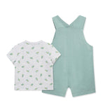 Little Me Clothes for Baby Boys' Turtle Shortall, Green, 9 Months
