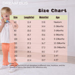 DREAM BUS 5 Pack Baby Pants Toddler Girl Ribbed Ruffle Bell Bottoms Toddler Leggings Baby Boy Pants Newborn Girl Flare Pants