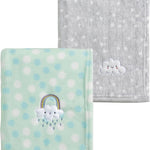 CREVENT 30''X40'' Cute Cozy Fluffy Warm Baby Blanket for Boys Infants Toddlers' Bedding Crib Cot Stroller, Baby Shower Birthday Newborn's Gift - Grey Cloud