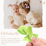 doboi 50PCS 2'' Baby Hair Bows Clips Fully Lined Grosgrain Boutique Solid Ribbon Mini Bows for Girls Teens Infants Kids Toddlers Newborn