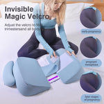 Memory Foam Pregnancy Wedge Pillows for Sleeping, Upgraded Maternity Pillow for Side Sleeper, Pregnancy Body Pillow for Pregnant Women Support for Back, Belly, HIPS, Detachable Pillow Cover (Blue)