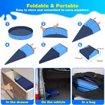 Jecoo Dog Pool for Large Dogs Kiddie Pool Hard Plastic Foldable Dog Bathing Tub Portable Outside Kids Swimming for Pets and Dogs Outdoor Backyard