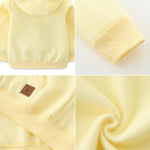 9 Month Baby Boy Clothes Full Zip Hoodie Sweatshirt Cotton Hooded Jackets Coat Casual Fall Tops Yellow