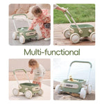 Kidpop PULA 2-in-1 Push and Pull-Along Wagon, Baby Push Walker for First Learner from 7 Month to 4 Year, One Year Birthday Gifts, Sturdy and Safe, Indoors and Outdoors (White)