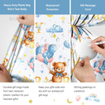 KIDAJOY Extra Large Teddy Bear Gift Bags Baby Shower Jumbo We Can Bearly Wait Baby Plastic Gift Bag for Girls Boys Newborn Parties Favors Decorations 56 * 36 Inch