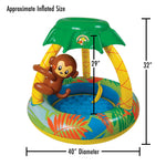 Poolmaster Learn-to-Swim Go Bananas Monkey Inflatable Kiddie Pool With Canopy