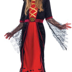 Spooktacular Creations Royal Vampire Costume for Girls, Deluxe Set Halloween Gothic Victorian Vampiress Queen Costume for Dress Up Party