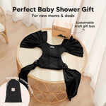 KeaBabies Baby Wrap Carrier Ring Sling - Easy to Wear, Adjustable D-Lite Baby Carrier Newborn to Toddler, Infant Carrying Shirt, Hands Free Bonding, Breathable Fabric Wearing Wrap (Trendy Black)