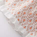 pureborn Baby Girls Dress Long Sleeve Cotton Playwear Dress Orange Floral Print 12-18 Months