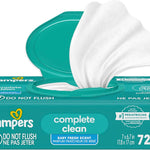 Pampers Baby Wipes, Complete Clean Baby Fresh Scented Wipe, Gently Cleans Head to Toe, 72 Total (1 Flip-Top Packs)