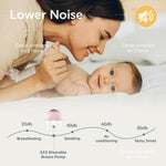 MomMed S33 Wearable Breast Pump – Double Hands-Free Electric Breast Pump with 4 Modes, 9 Suction Levels, Night Light, Portable Quiet & Rechargeable, 17/19/21mm Flange Inserts (Pink, 2 Pack)