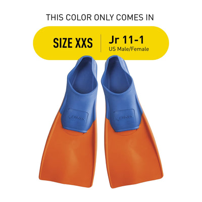 FINIS Long Floating Fins , Blue/Orange, XXS (Jr. 11-1) (1.05.037.02)