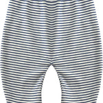 Hakochia Soft and Comfy 100% Cotton Baby Pants for Baby Boys and Girls with Ample Diaper Room 0-12 Months