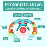 Baby Montessori Sensory Learning Travel Activities Toys with Sound Light - Baby Steering Wheel Music Toys for Babies 6 9 12 18 Months - Infant Newborn Shower Gifts for Toddlers 1-3 Year Old Boys Girls