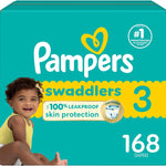 Pampers Baby Diapers - Swaddlers - Size 0, 84 Count, Ultra Absorbent Disposable Newborn Diaper