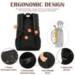 SunForMorning Kids Tactical Backpack Army Molle Bookbag Military Boys Backpack for School, Outdoor, Camping, Black CM