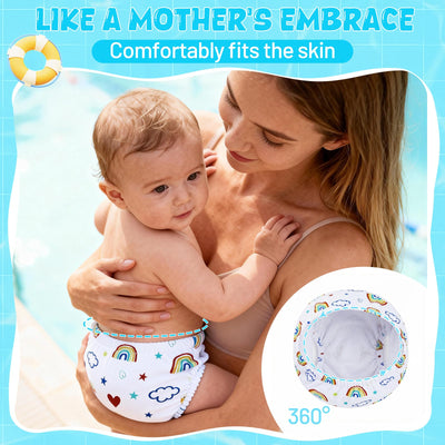 Durio Reusable Swim Diapers for Baby Toddler Newborn Washable Water Diapers for Swimming Beach Essentials 12-18 Months